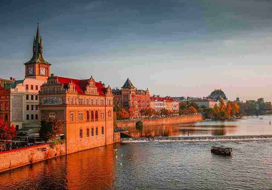 Charles Bridge View Ariel View