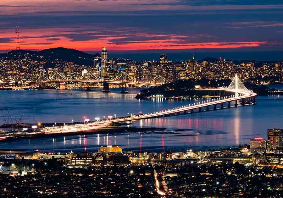Golden Gate night view